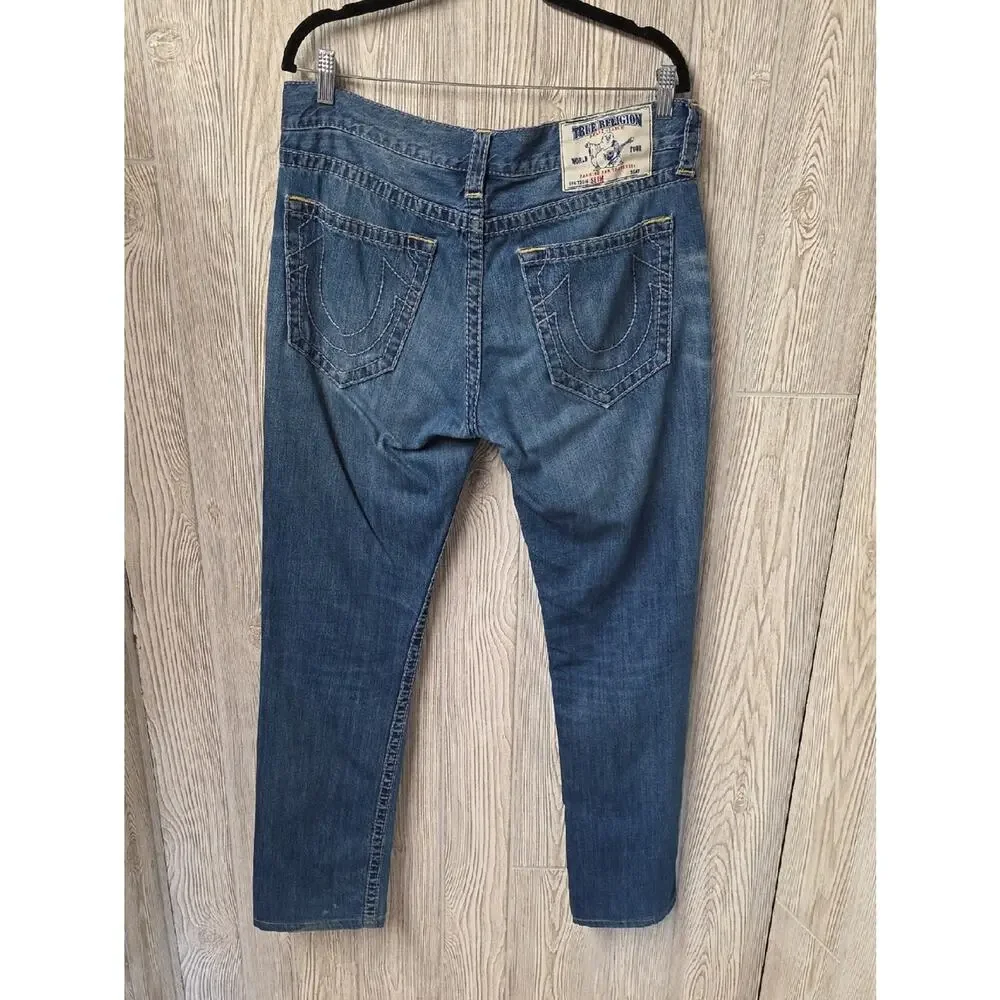 True Religion Slim Distressed Jeans Mens Size 32